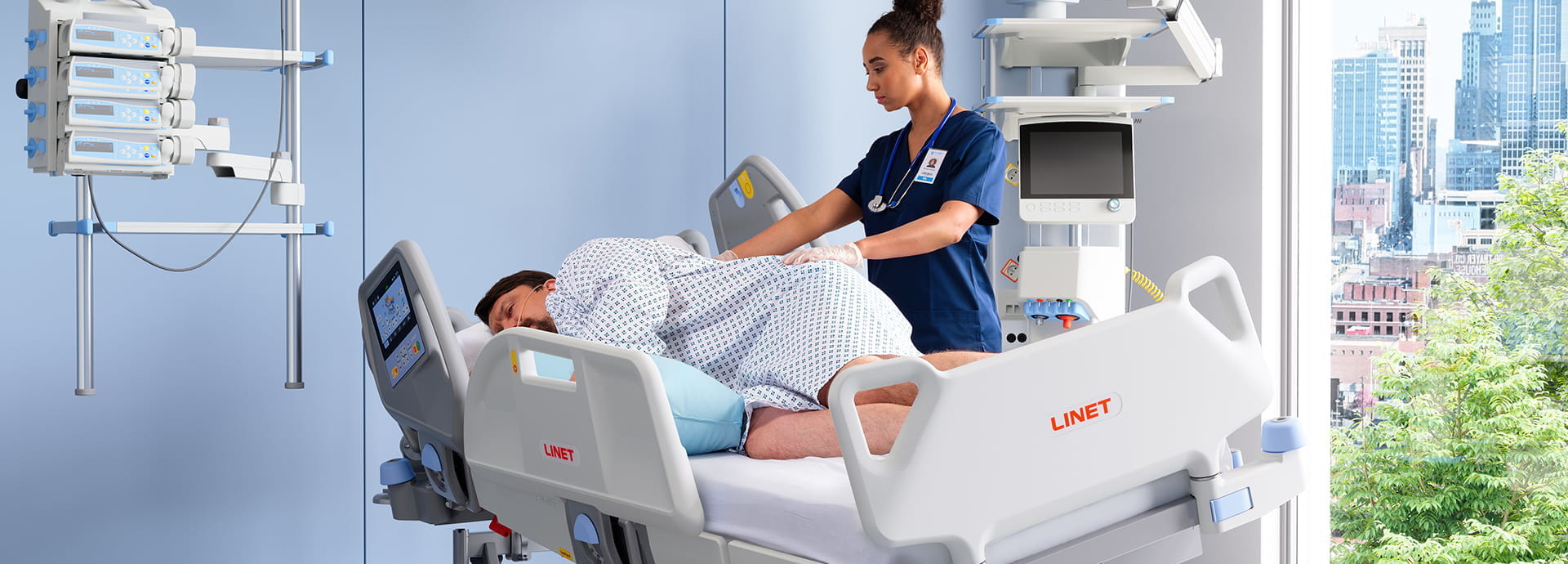 multicare X - The first-class intensive care bed from wissner-bosserhoff for intensive care units, developed by nurses for nurses. 