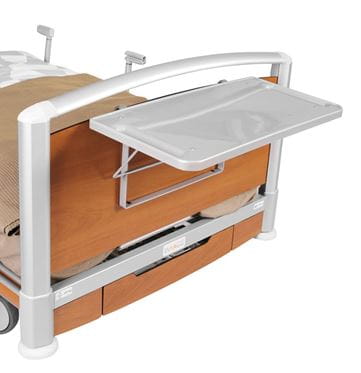 Writing shelf for wooden or HPL bed-ends