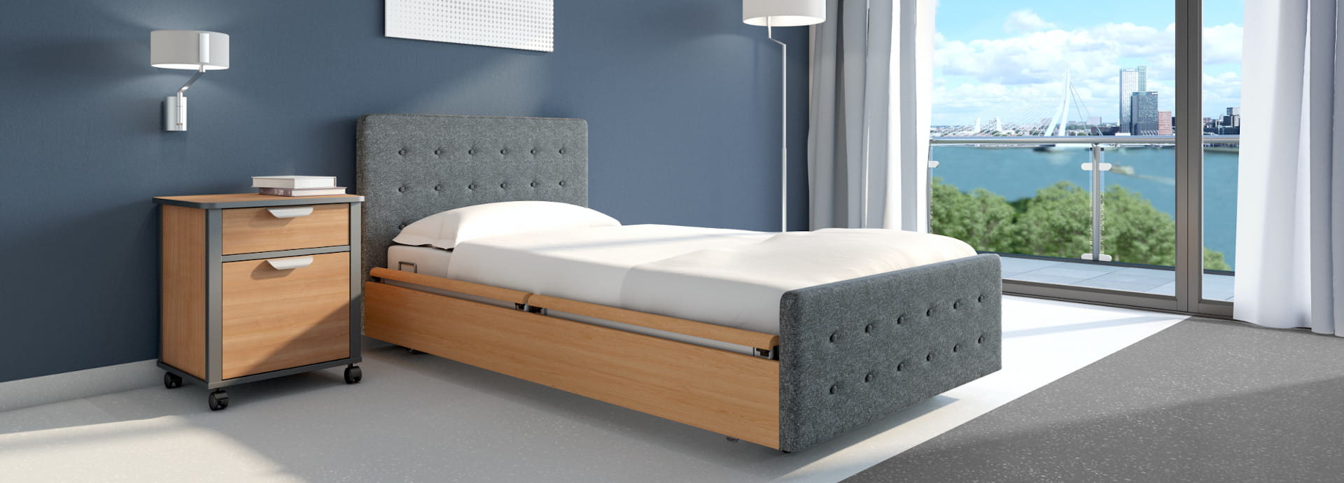 wissner-bosserhoff steht für hochwertige Pflegebetten für Altenheime, stationäre und teilstationäre Pflegeheime, Krankenhäuser und Kliniken.